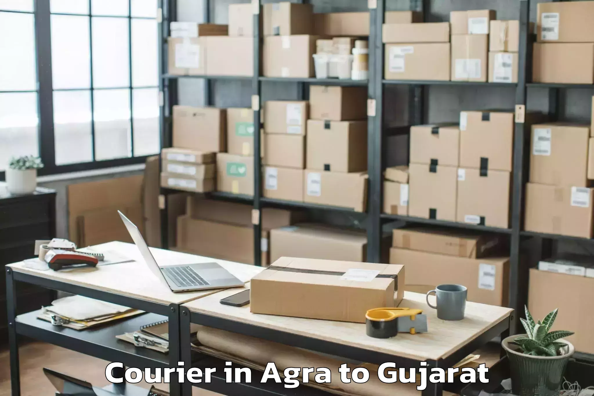 Top Agra to Bagasra Courier Available